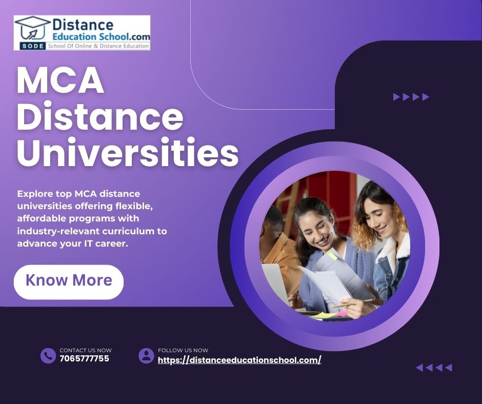 MCA Distance University Guide: Courses, and Admission Process 2025